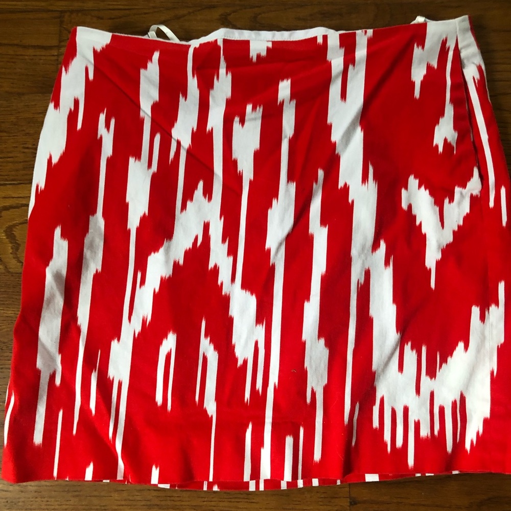 Red white skirt